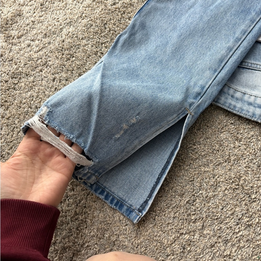 Vervet Split Hem Distressed Jeans - Picture 4 of 6
